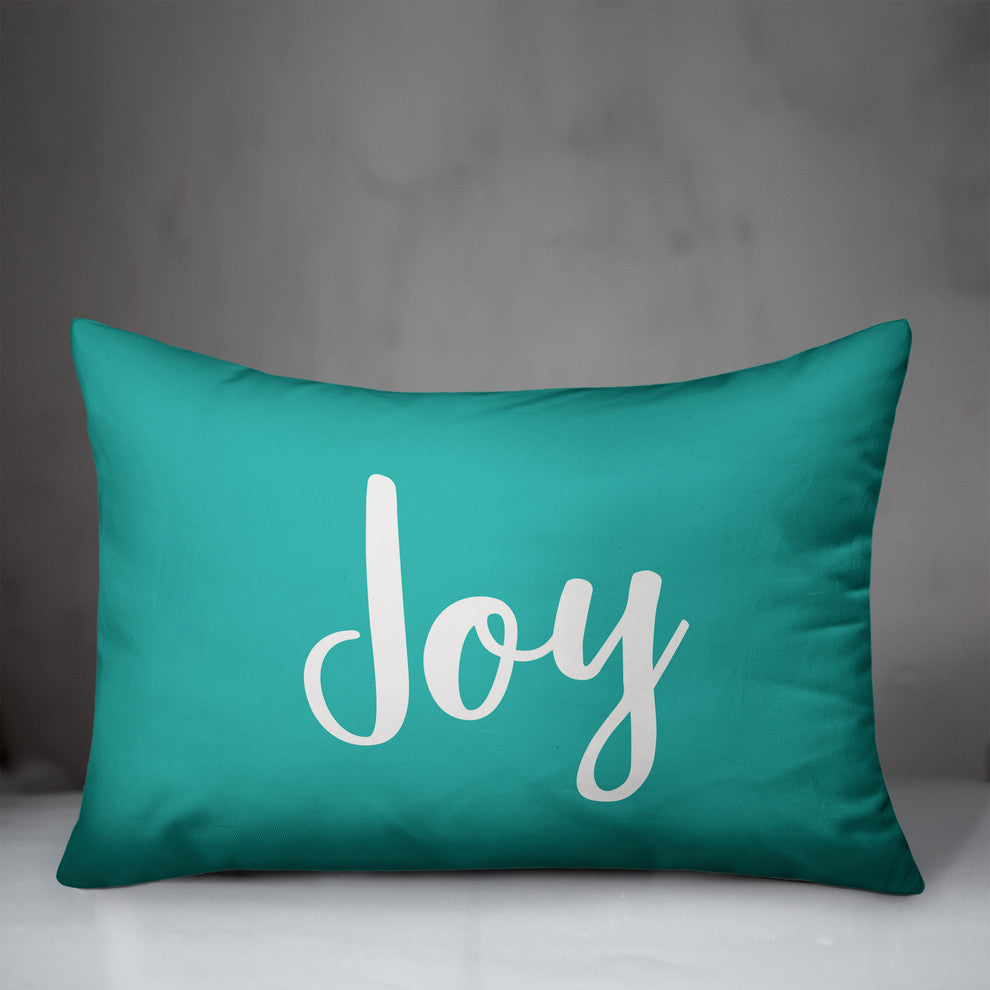 Joy, Teal 14x20 Lumbar Pillow