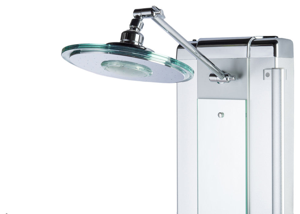Blue Ocean 52"? Aluminum SPA33D Shower Panel Tower with Rainfall Shower Head