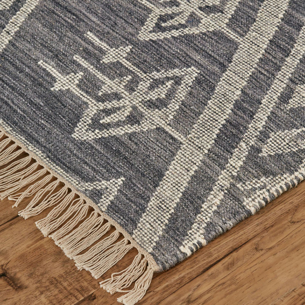 Weave & Wander Bray Navy/Ivory Rug, 10'x14'