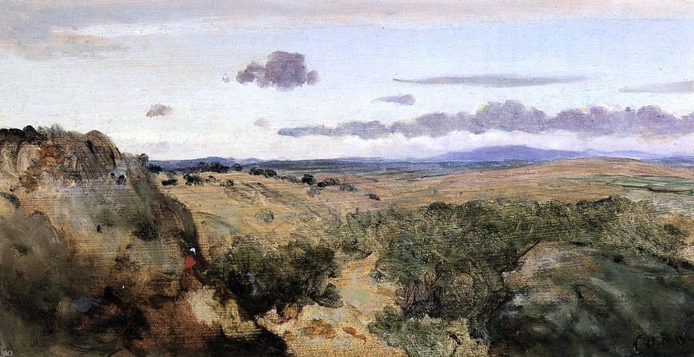 Jean-Baptiste-Camille Corot Mountainous Landscape Wall Decal