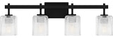 Brenthouse Four Light Bath in Matte Black