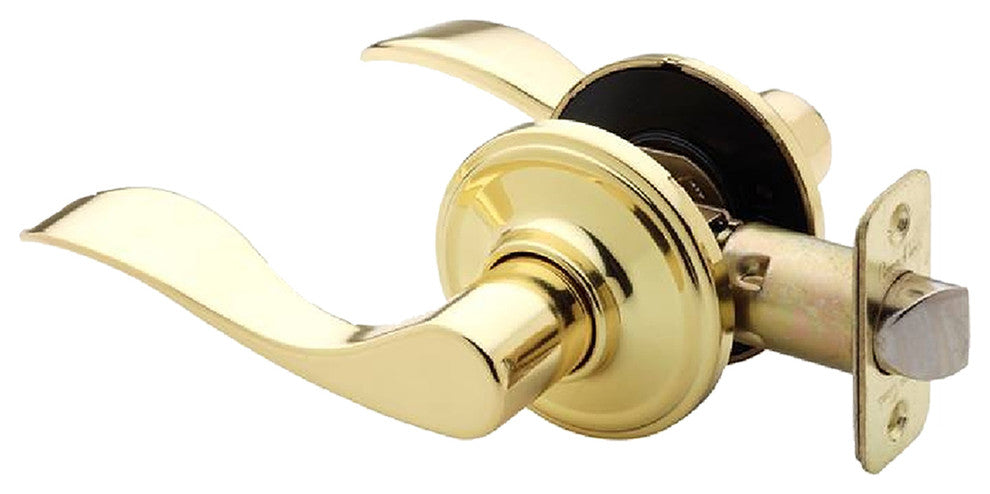 Passage Lever, Polished Brass