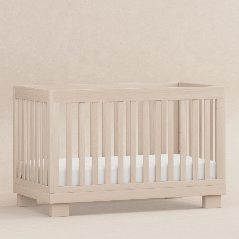 Modo 3-in-1 Convertible Crib With Toddler Bed Conversion Kit, Washed Natural