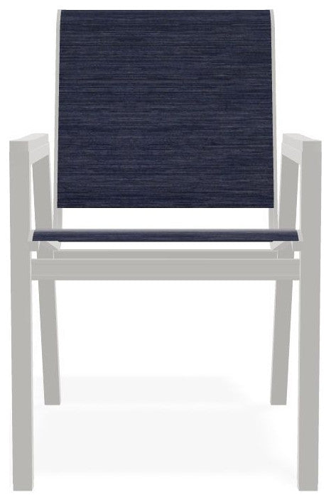 Bazza Sling Stackable Outdoor Dining Chair, Collect Indigo/Snow