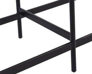 Omari Bench, Black/Light Tan Leather