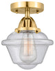 Innovations 288-1C-SG-G534-LED Oxford 1 Light Semi-Flush Mount, Satin Gold