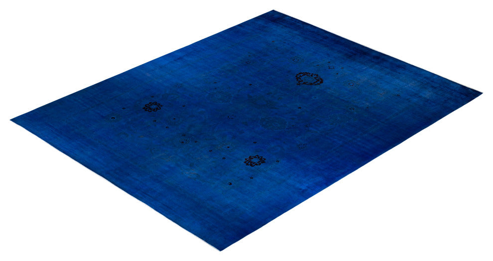 Vibrance, One-of-a-Kind Handmade Area Rug Blue, 15'4"x12'1"