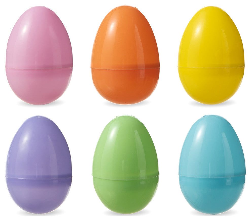 3"H Easter Plastic Fillable Eggs, 60-Pack