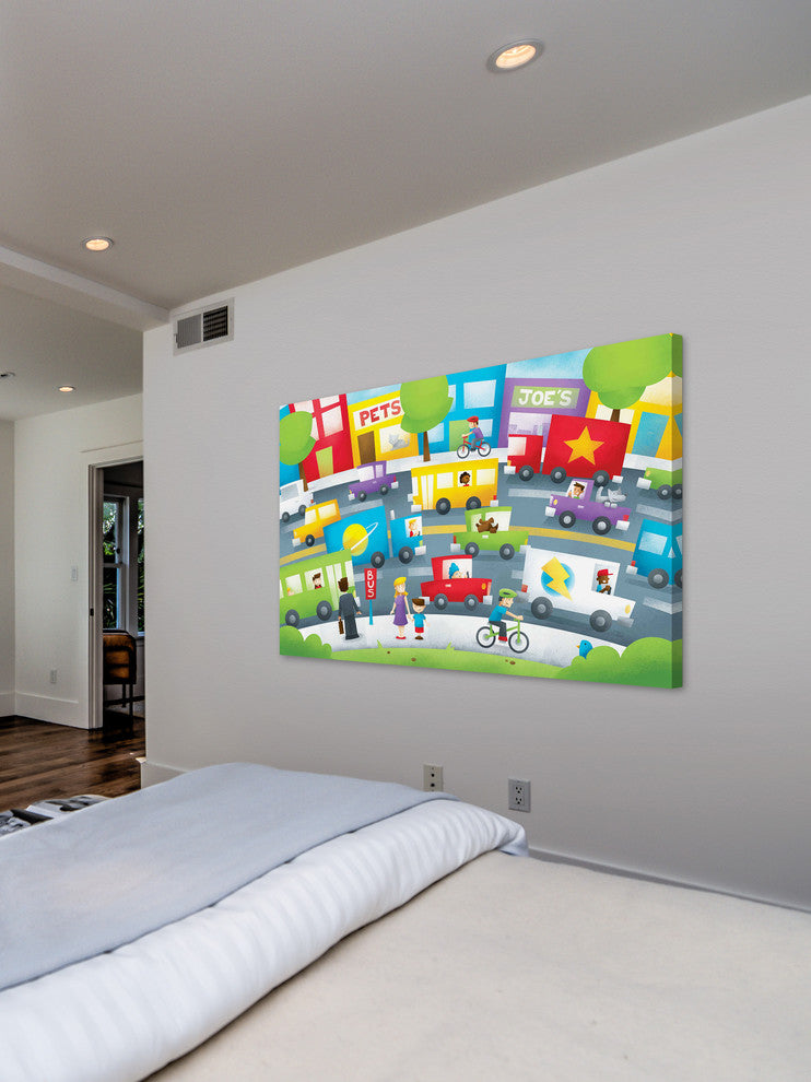 "Traffic" Painting Print on Canvas by Curtis