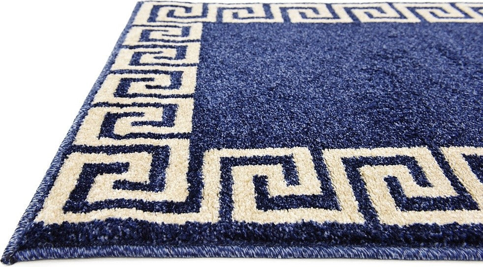 Unique Loom Navy Blue Athens Modern 2' 0 x 6' 0 Runner Rug