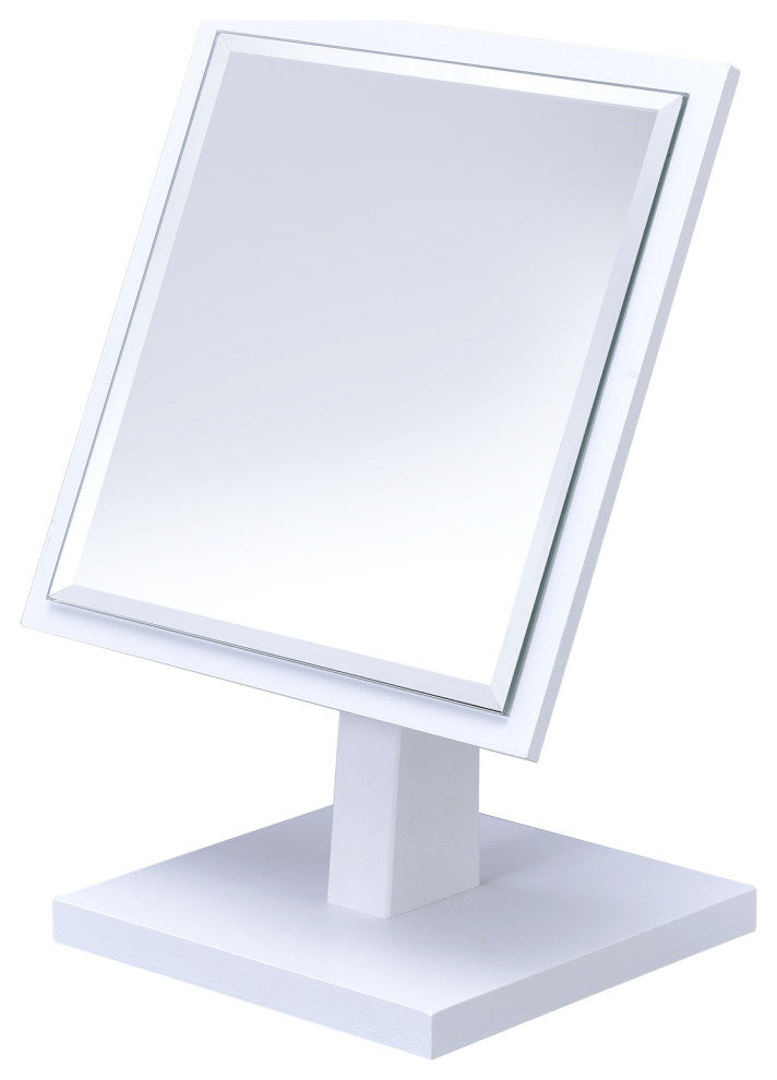 Pretty White Square Make Up Vanity Mirror