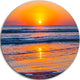 Sandy Sea Beach In Early Morning, Seashore Disc Metal Wall Art, 11"
