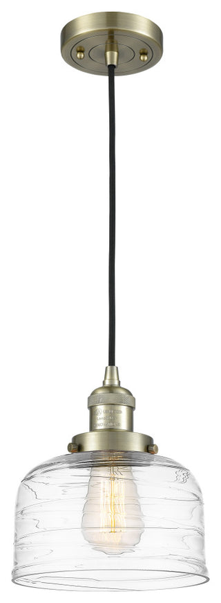 Innovations Bell 1-Light Large Mini Pendant 201C-AB-G713, Antique Brass