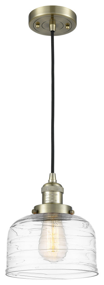 Innovations Bell 1-Light Large Mini Pendant 201C-AB-G713, Antique Brass