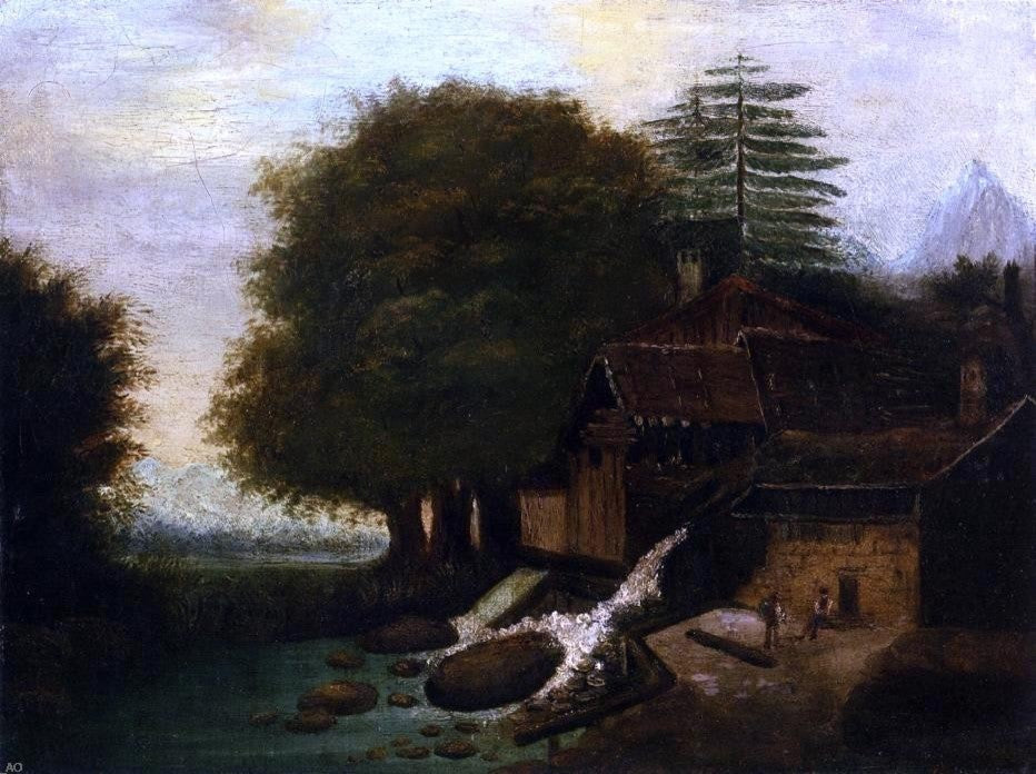 Paul Cezanne The Landscape With Mill, 21"x28" Wall Decal