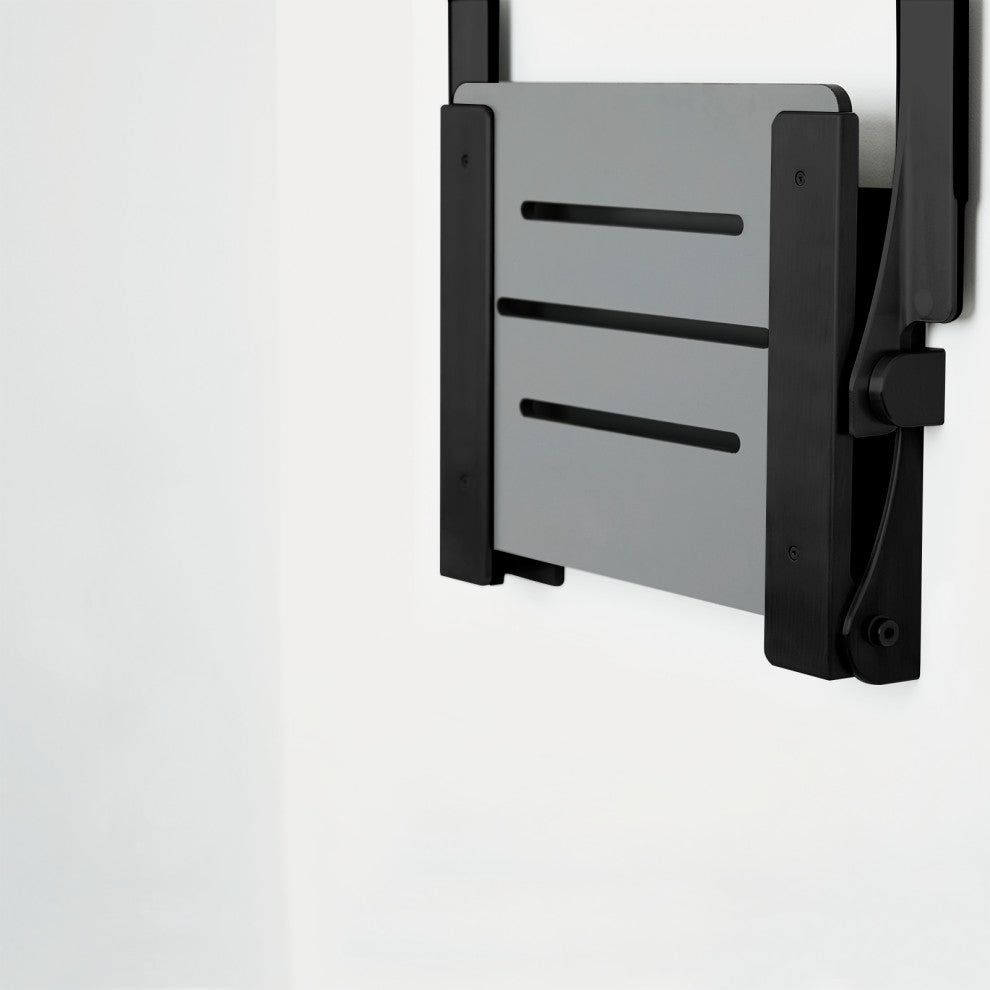 Seachrome Silhouette Comfort Shower Seats with Arms, Gray Seat, Matte Black Frame