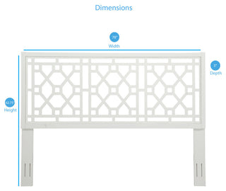 Thomas Chippendale White Headboard, King
