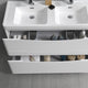 Fresca Tuscany 48" Gloss White Double Sink Vanity With Medicine Cabinet