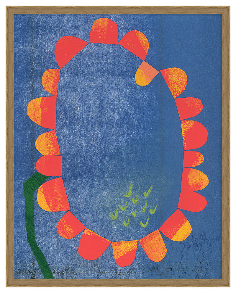 Flower Collage 4 Fine Art Print, Oak, 30"x24"
