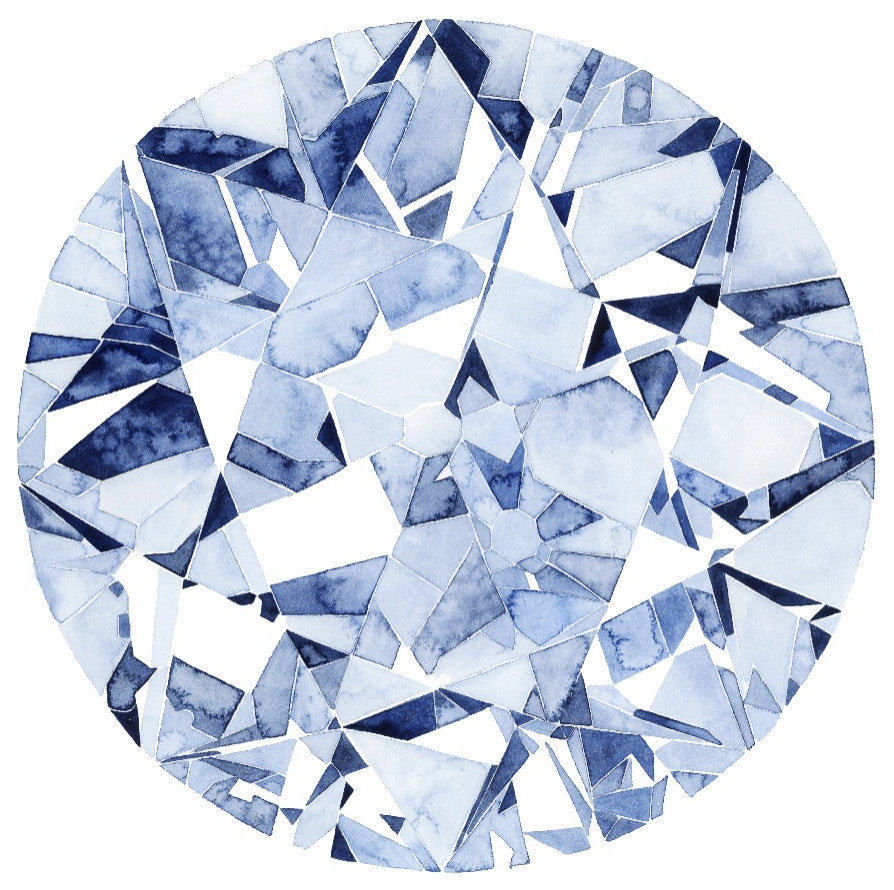 "Diamond Drops II" Fine Art Giant Canvas Print, 54"x54"