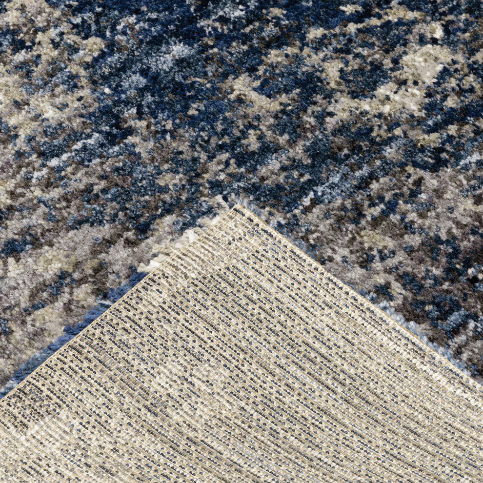 Ashton Abstract Shag Area Rug, 5.3X7.6