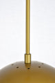 Elsa 1-Light Brass Plug-In Pendant With Clear Glass