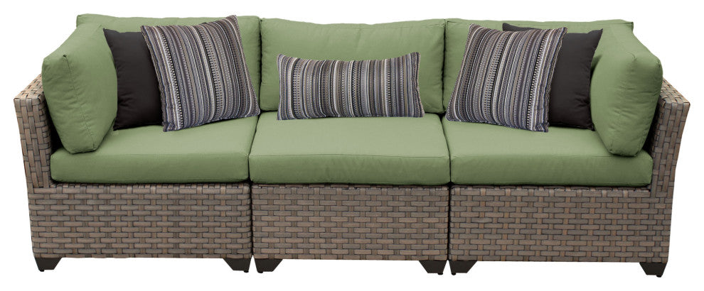 Monterey 3 Piece Outdoor Wicker Patio Furniture Set 03b