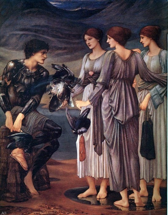 Sir Edward Burne-Jones The Arming of Perseus, 21"x28" Wall Decal