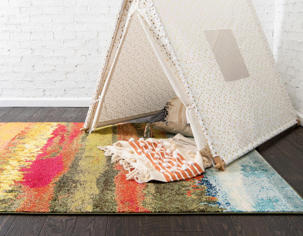Rug Unique Loom Estrella Multi Rectangular 5' 0 x 8' 0