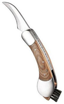 Legnoart Brushed Stainless Steel Porcino Knife With Beechwood Handle