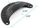 Cabinet Drawer Bin Pull Black Iron Cup 3 1/2 W x 1 3/4 H Pack of 12