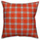 Red Plaid Throw Pillow Cover, 20"x20"