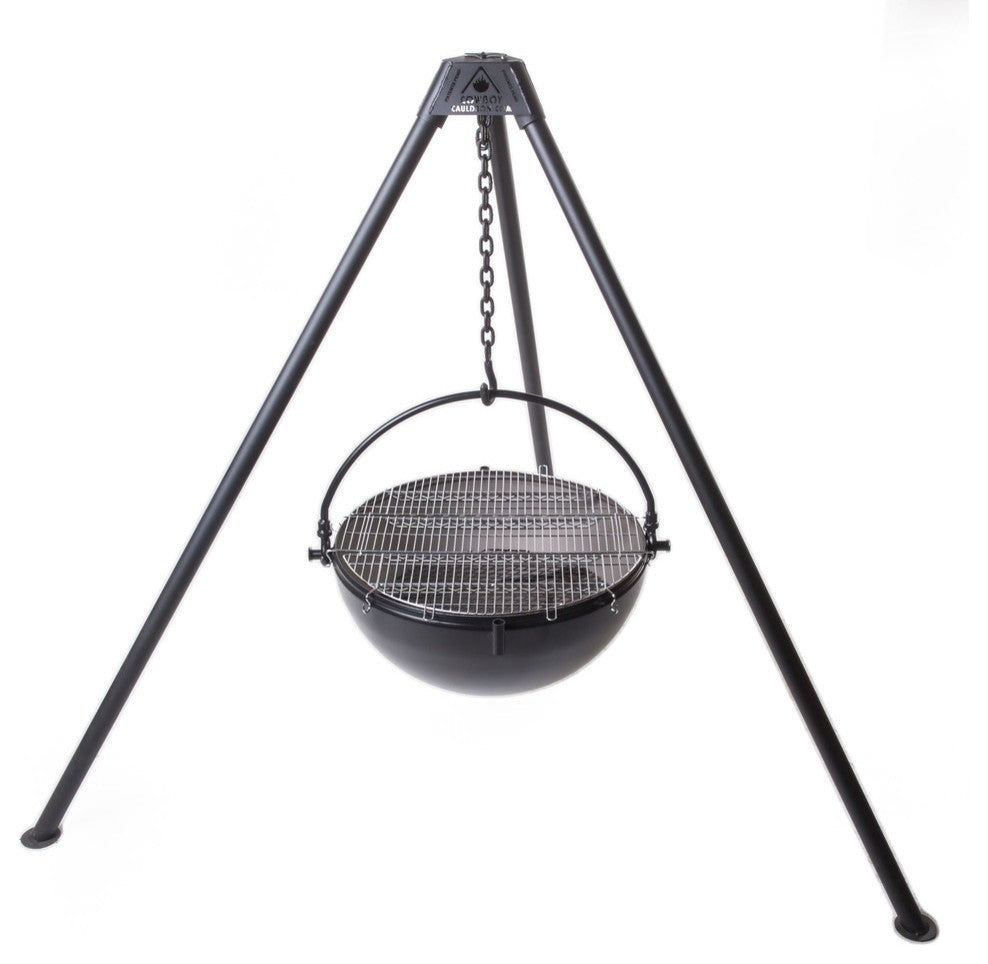The Urban Cowboy Cast Iron Fire Pit With Tripod by Cowboy Cauldron
