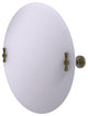 Frameless Round Beveled Edge Tilt Mirror, Antique Brass