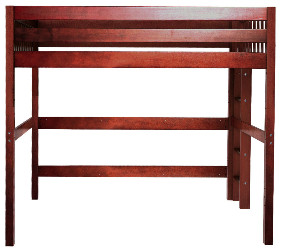 Becks Queen Size Loft Bed, Chestnut