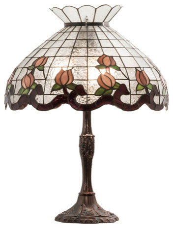 Meyda Lighting 232794 26" High Roseborder Table Lamp