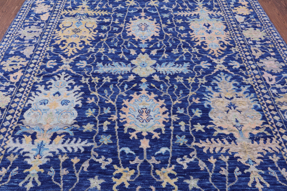 8' 1" X 9' 10" Hand Knotted Turkish Oushak Wool Rug - Q13341