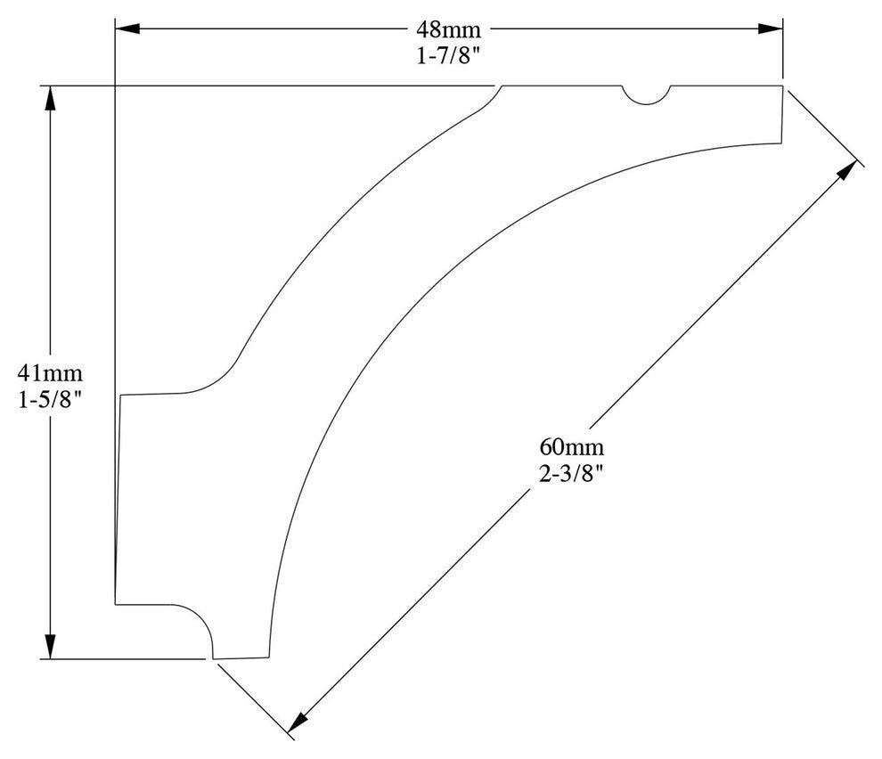Orac Decor Plain Polyurethane Crown Moulding, Rigid Moulding