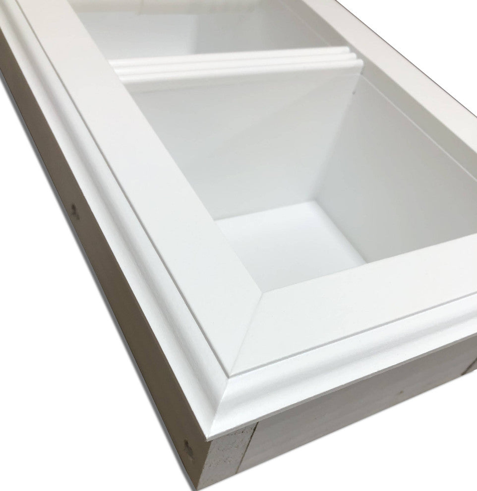 Bayshore Recessed Solid Wood Double Toilet Paper Holder 7 x 14.5, White Enamel