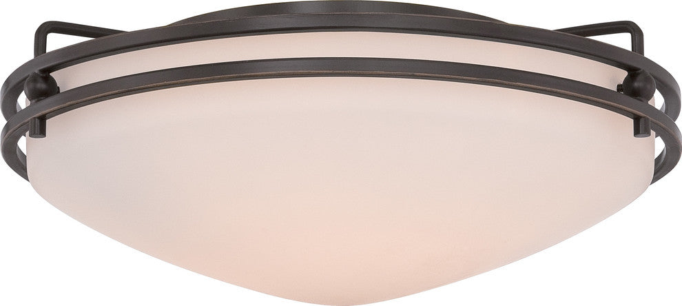 Quoizel OZ1613PN Two Light Flush Mount Ozark Palladian Bronze