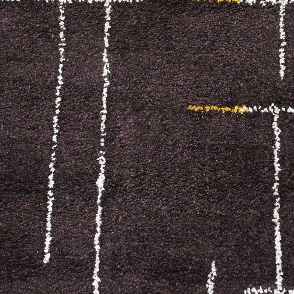 HAND KNOTTED LOOM SILK ECO-FRIENDLY RUGS-5'x8',Rectangle,Brown Gold,Contemporary