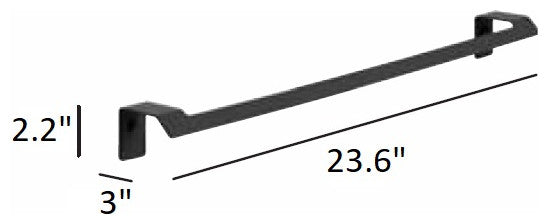 Slim Matte Towel Bar, Matte Blue, Large 24 in