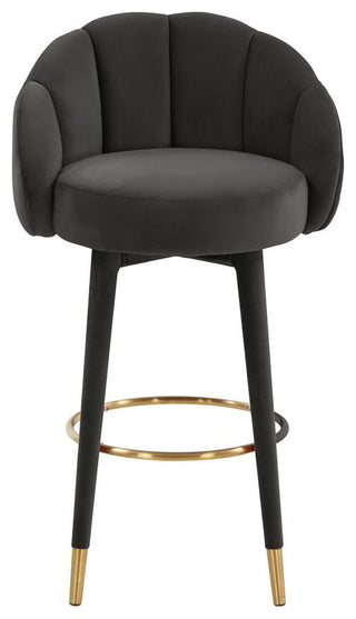 Myla Black Swivel Bar Stool
