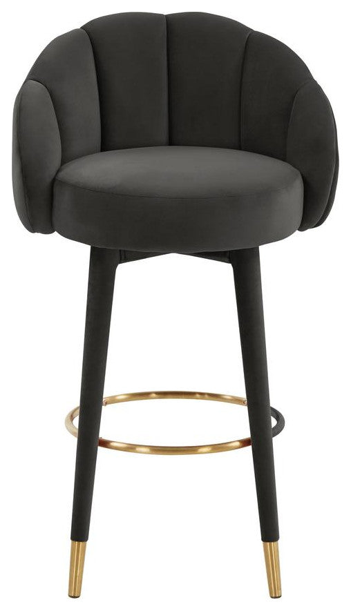 Myla Black Swivel Bar Stool