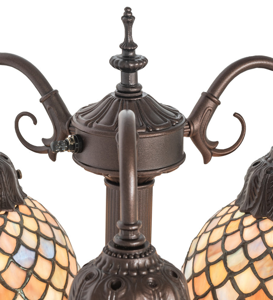 23 High Tiffany Fishscale 3 Light Table Lamp