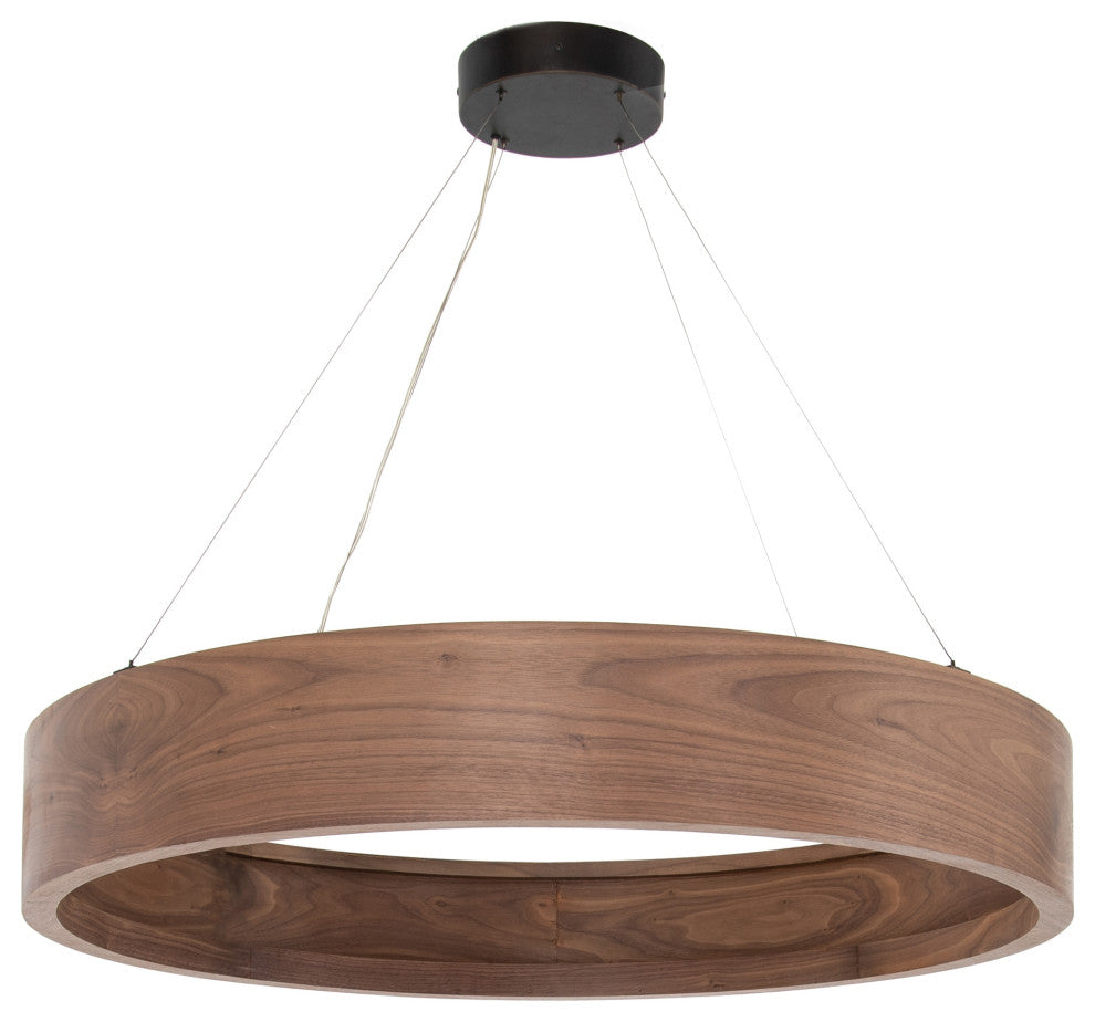 Baum Small Chandelier, Dark Walnut