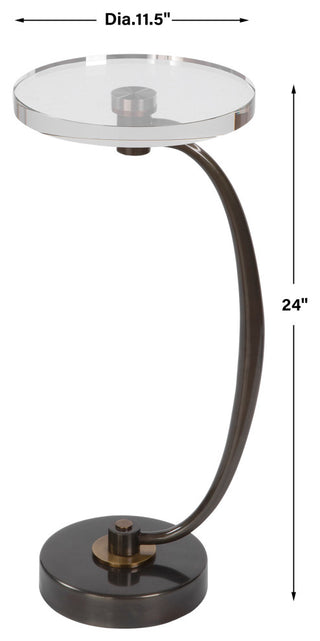 Uttermost Waveney Bronze Drink Table