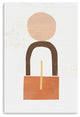 24" Abstract Orange Shapes in Balance Canvas Wall Art