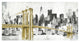 "New York Skyline I Yellow Bridge no Words" Print by Avery Tillmon, 26"x14"