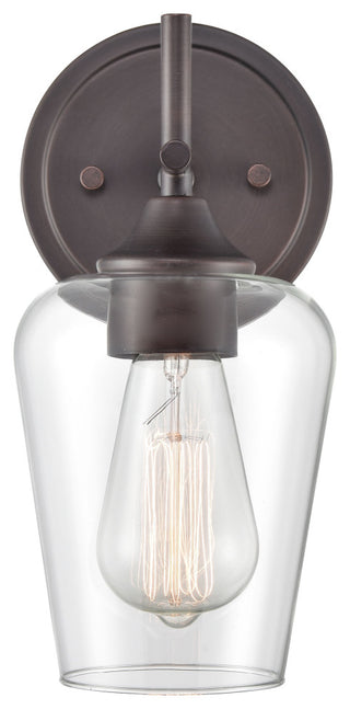 Ashford Collection 1-LIght 5" Rubbed Bronze Bathroom Wall Sconce